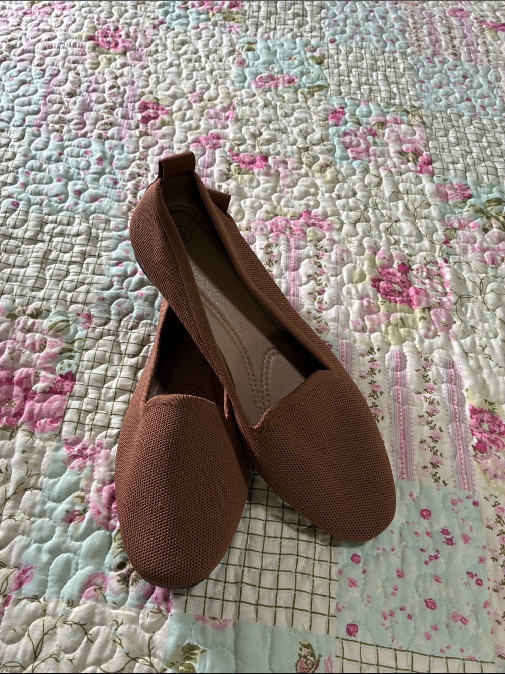 Amazon Women's Slip-On Flats in Rust Brown